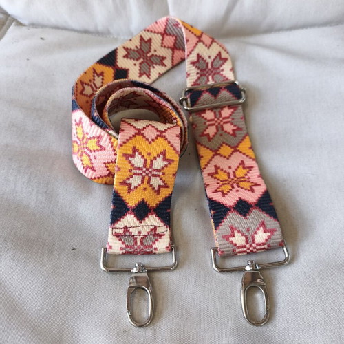 Bag strap multicolor, new handmade adjustable 4.5 cm width, 1.3 m length