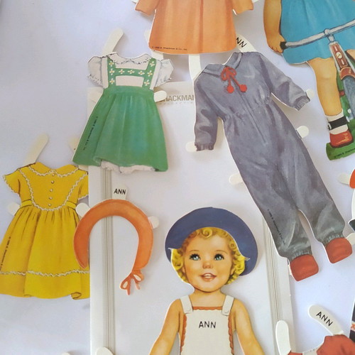 Vintage collectible paper doll with clothes Shackman 1986 like new