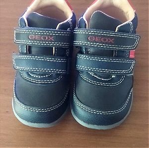 Geox παιδικά παπουτσια για αγόρι 20νουμερο καινουργιο μπλε χρώμα με άσπρα γαζακια κ κόκκινες λεπτομέρειες