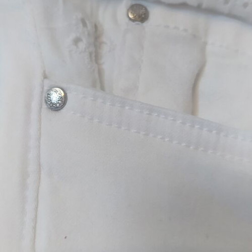 Esmara Skinny Jean Cotton Pants Size 42 New White with Pocket Cut Details