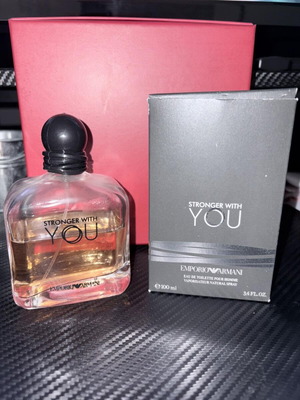 Emporio Armani Stronger With You Eau de Toilette used, 100 ml, half bottle with box