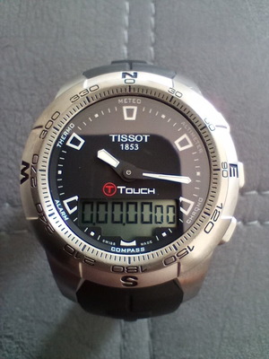 Tissot T-Touch II ανδρικό ρολόι σαν καινούργιο, τιτάνιο και μαύρο