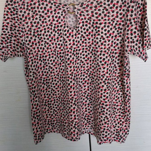 Women's blouse polka dot pattern used, size L