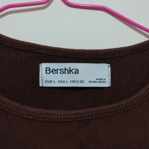 Bershka brown fitted top like new, size L