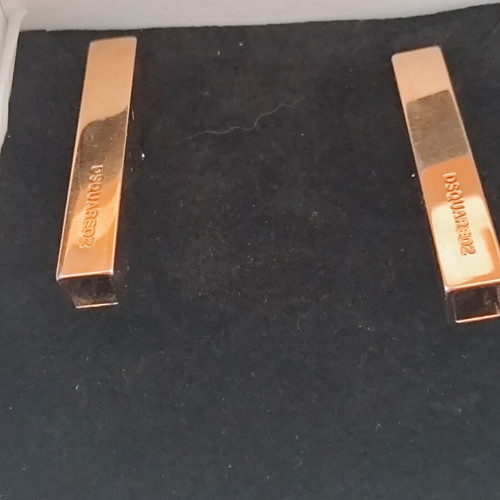 Dsquared2 clip-on earrings gold brass like new