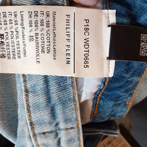 Philipp Plein Boyfriend Cut Jeans Over and Over Again new, Paradise Blue