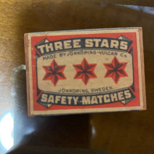 Vintage collectible matchboxes set of 3 used