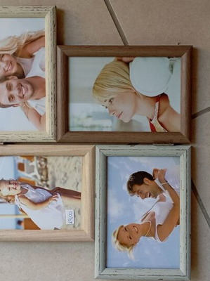 Multi-frame photo frame for 4 photos 10x15 cm, vintage style