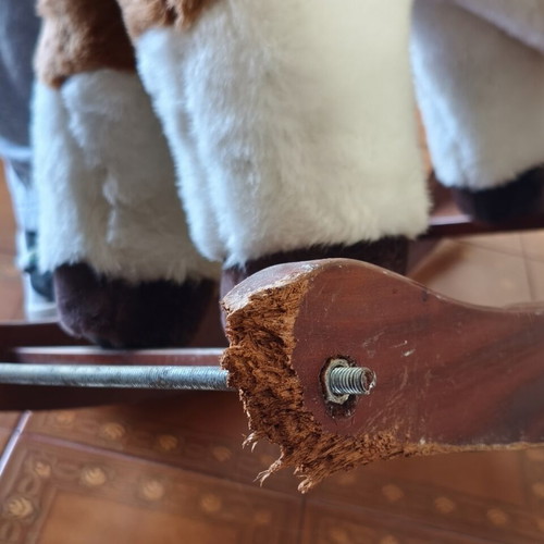 Vintage Mulholland & Bailie rocking horse used with wooden base