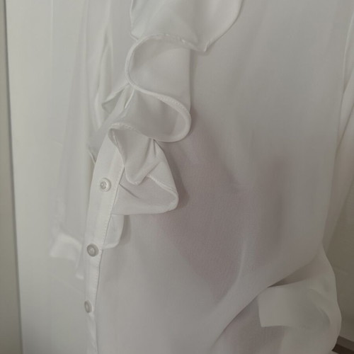 White Women's Shirt with Ruffles like new, size L