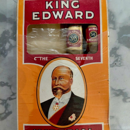 Vintage King Edward paper cigar box used from the 1970s