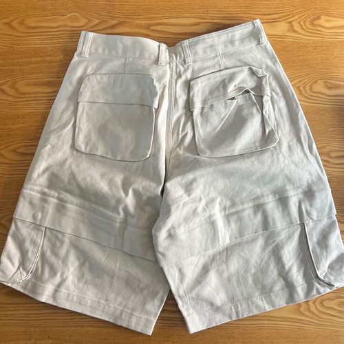 Zara men's cargo bermuda shorts with detachable legs 2 in 1, size 46, beige