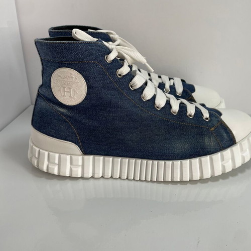 Hermes denim Climb sneakers used, size 42, blue