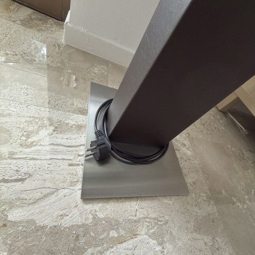 Artease floor lamp like new, 1.52m height, leather and iron
