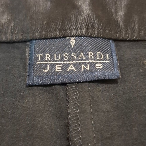 Y2K Trussardi Black Straight Pants Mid Rise Size 44 New
