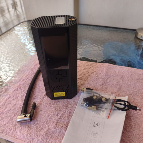 Air compressor new with preset bar setting and flashlight