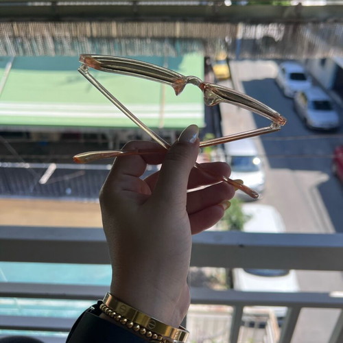 Y2K slim sunglasses set of 2 nude and transparent like new