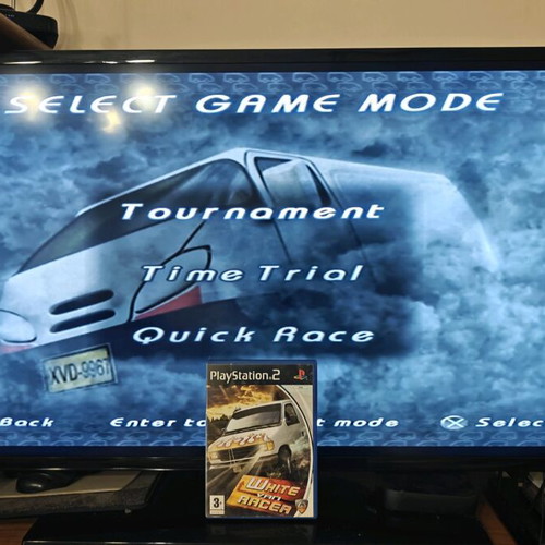 White Van Racer PlayStation 2 (PS2) used arcade racing game