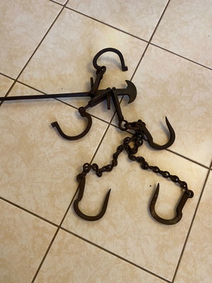 Vintage iron scale used, decorative with patina