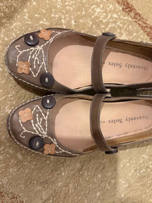 Heavenly Soles women's leather shoes used, size 37, brown ballerinas