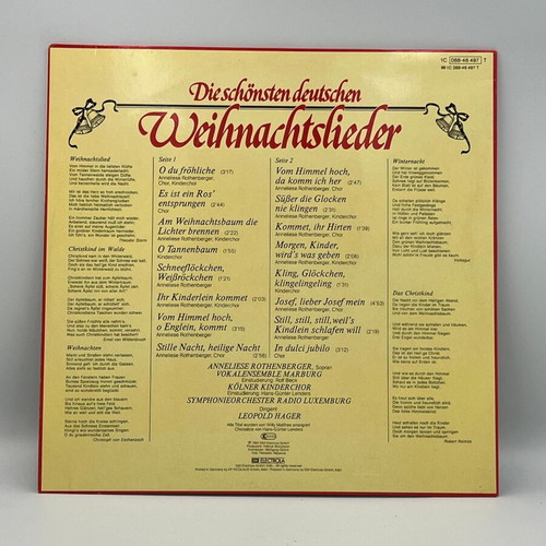Anneliese Rothenberger Die Schönsten Deutschen Weihnachtslieder LP used