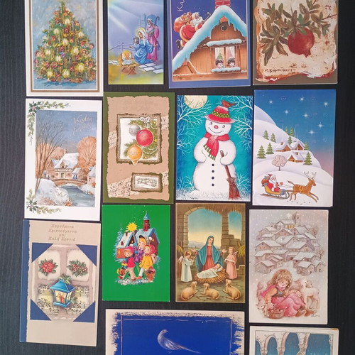 Postcards set 56 pieces, written, for collection