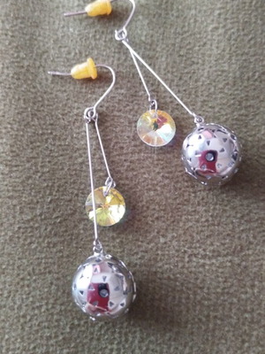 Loisir earrings new, multicolored with stones like Swarovski