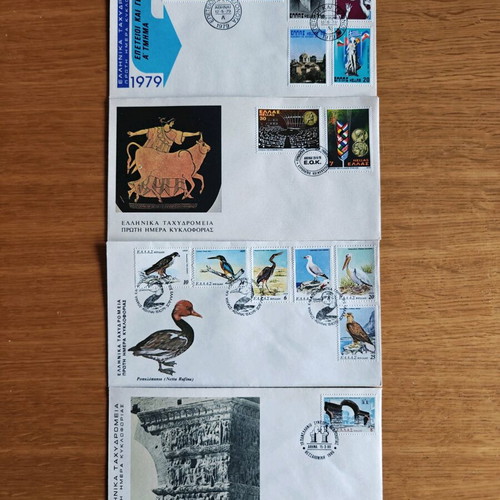 Collectible Greek First Day Covers like new 1979-1980