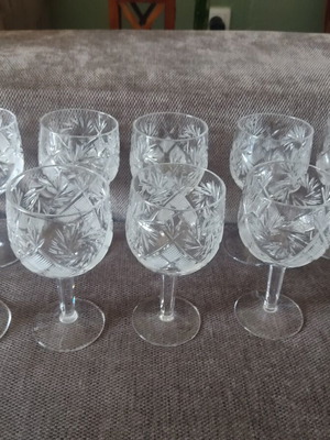 Vintage Nachtmann Crystal Wine Glasses set of 9 like new