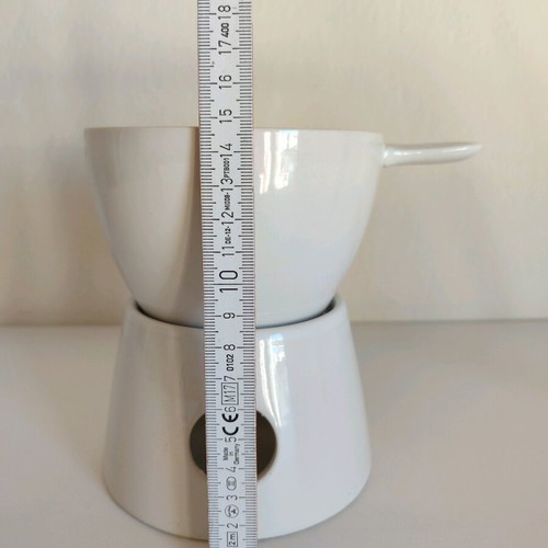 Ceramic fondue set new made of porcelain