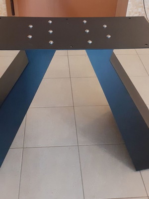 Metal base for wooden table 1.80m and above, new