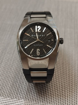 Bvlgari Ergon Automatic мъжки часовник възстановен, черен и сребърен