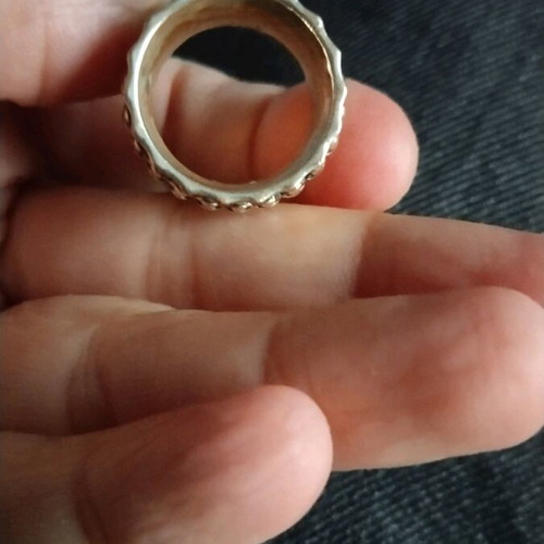 Ring used zinc alloy with unique design, size 6