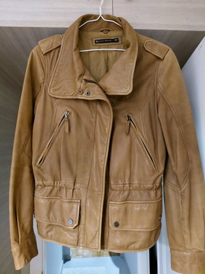 Zara Δερμάτινο jacket camel M μεταχειρισμένο