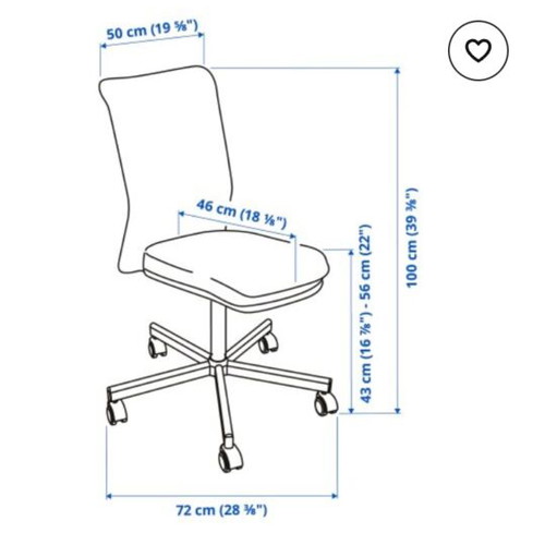 IKEA Toberget office chair like new, swivel