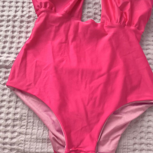 Fuchsia one-piece swimsuit