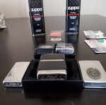 Authentic lighters used, pack of 3 with Zippo accessories