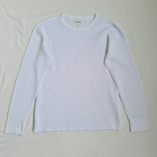Beams Japan White Cotton Sweater Size M Like New