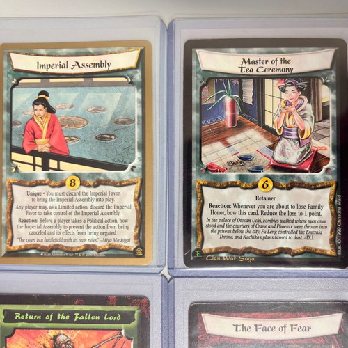 Legend Of The Five Rings 4 cards used, 1996-2000 lot