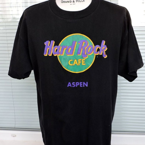 Hard Rock Cafe Aspen 90s Vintage Men's Black T-Shirt XL used