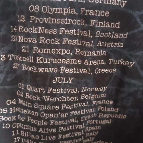 Placebo 2009 tour t-shirt, XL, black