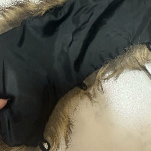 Zara fake fur coat collar removable, new beige brown