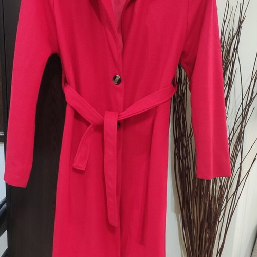Red coat like new, size M-L loose and roomy