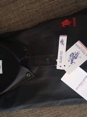Πουκάμισο ανδρικό U.S. Polo Assn. μαύρο καινούργιο