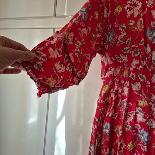 Long floral asymmetric dress, XXL