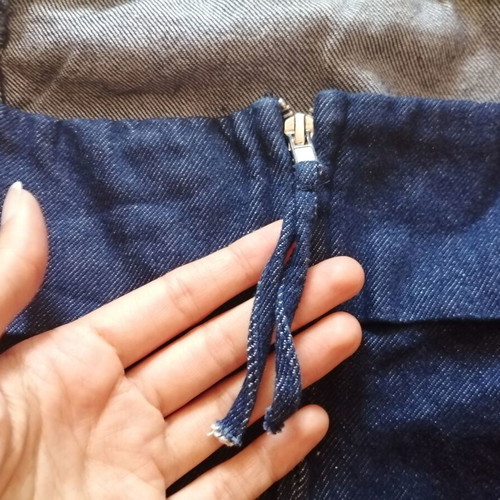 Zara denim corset bustier top size M