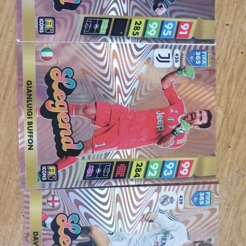Legends Ronaldo, Buffon, Beckham stickers like new