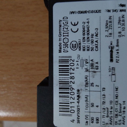 Siemens motor relays and switches used, functional