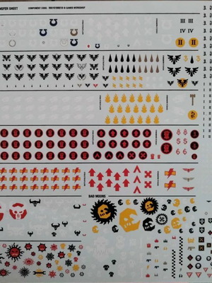 Warhammer 40,000 Armageddon Transfer Sheets new