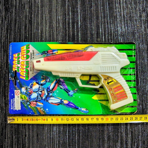 Vintage Space Laser Gun new, sealed in blister pack
